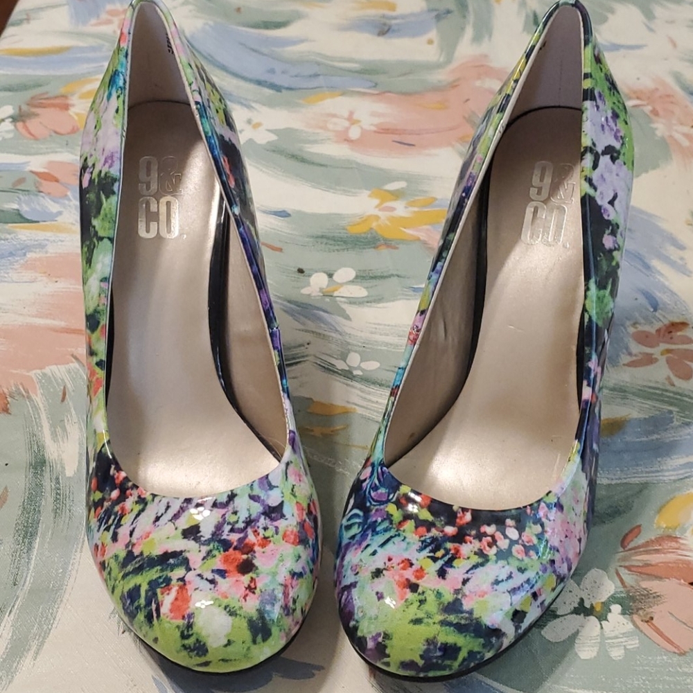 Floral High heeled Shoes